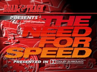 Need For Speed title screen for Playstation